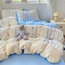 Axyaa Cloud Cotton Lace Summer Quilt Set - Single Thin Cool Quilt