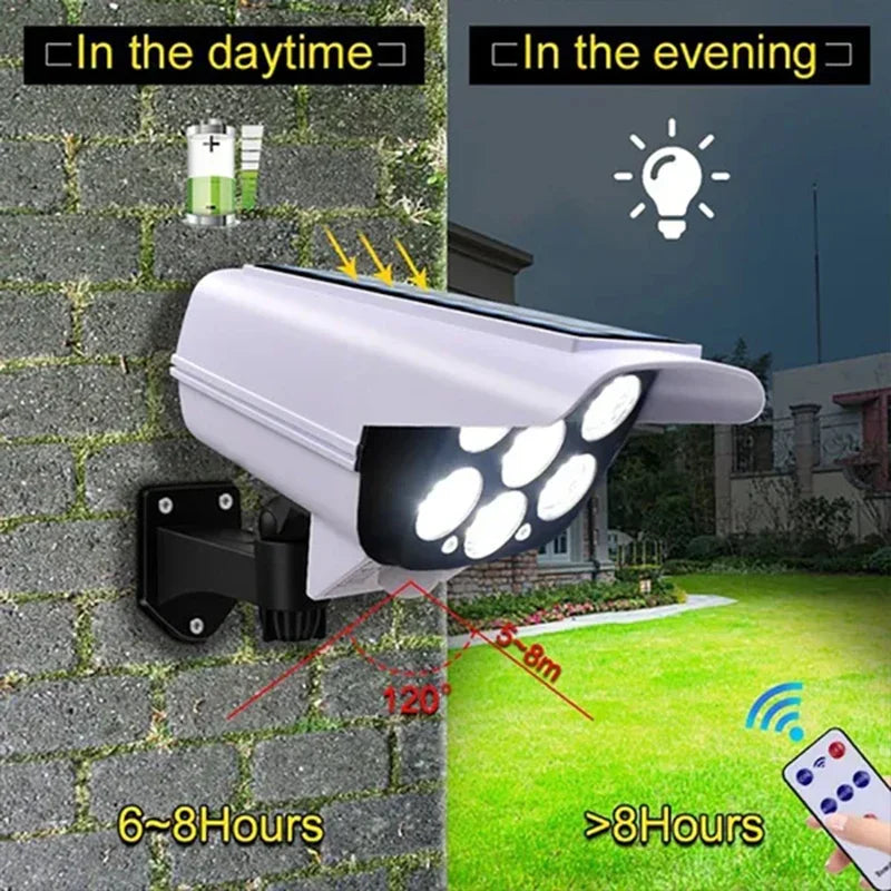 Axyaa Solar Motion Sensor Security Camera Light.IP65 Waterproof, 3 Modes.