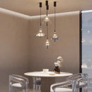 Axyaa Nordic Smoke Gray Glass LED Pendant Light, 12W, Minimalist Design
