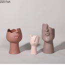 Axyaa Pout Face Ceramic Vase | Room Aesthetic Decor & Flowers Arrangement