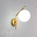 Axyaa Gold Glass Ball LED Wall Sconces for Bedroom Living Room Home Decor