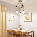 Axyaa 3-Head Wooden Industrial Pendant Chandelier Loft Hanging Lights