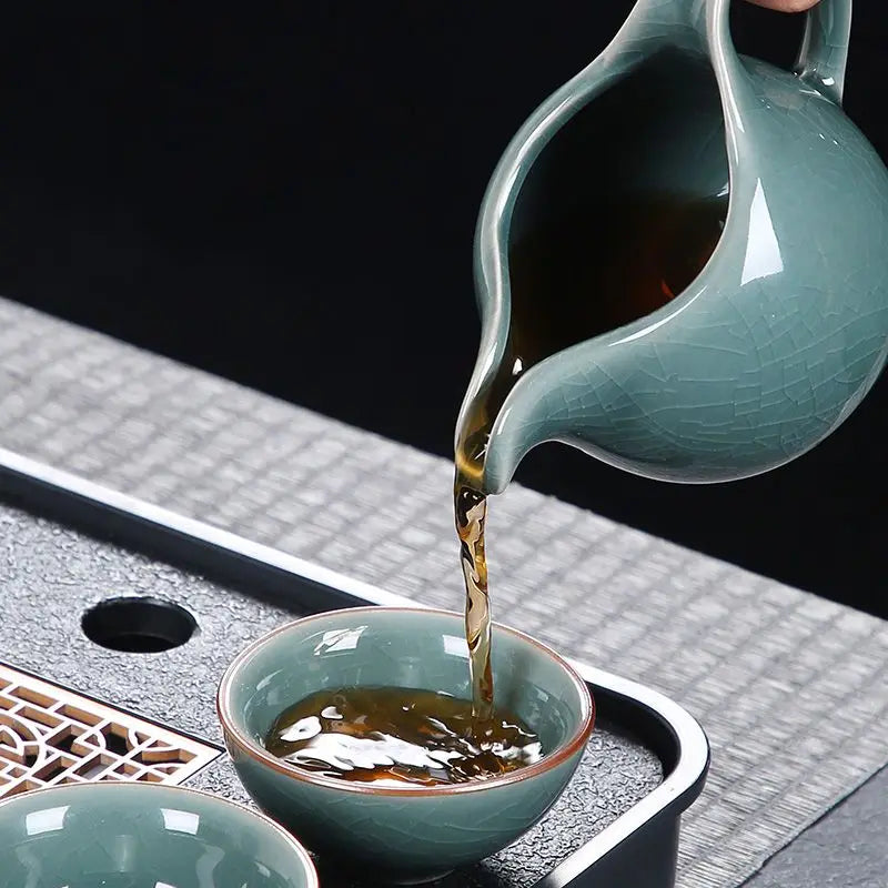 Axya™ Chinese Tea Set: High-Grade Ceramics Teapot & Tea Cup Set