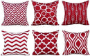 Axyaa Wine Red Square Throw Pillow Cover 45x45 - Autumn Decor Pillowcase