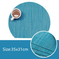 Axyaa Round PVC Placemats Set for Dining Table Farmhouse Boho Kitchen Accessories