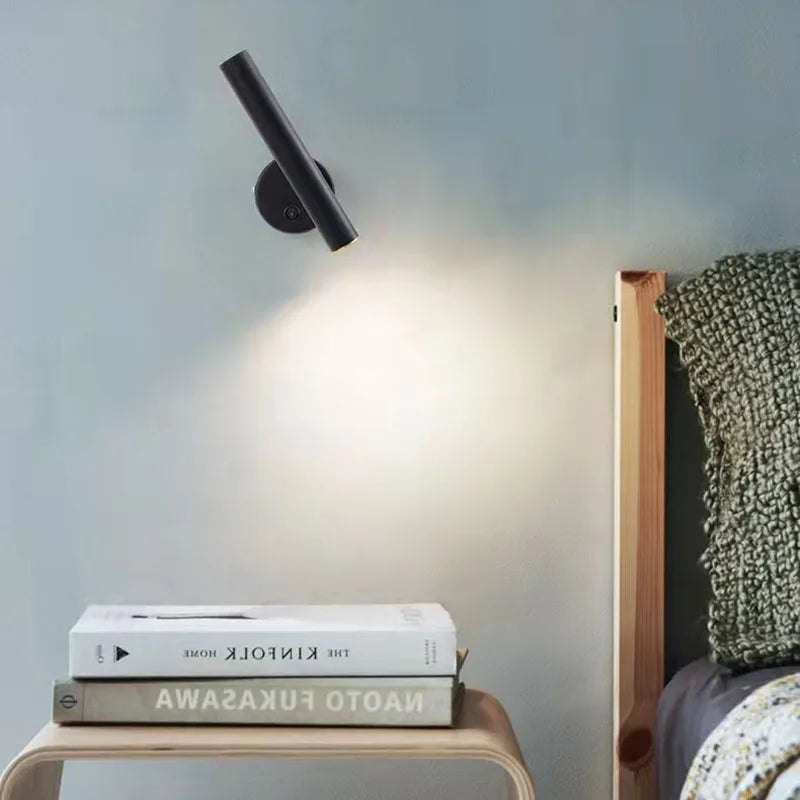 Axyaa Rotatable Gold White LED Wall Lamp for Warm Bedroom Lighting