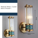 Axyaa Crystal Wall Sconce: Modern Gold Plated Metal Lamp for Bedroom, Living Room Lighting