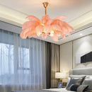 Axyaa Nordic Feather Chandelier LED Pendant Lamp for Romantic Home Decor