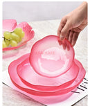 Axyaa Glass Fruit Plate: High-End Snack Candy Plate for Home Living Room Coffee Table