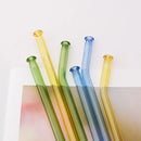 Axyaa Glass Straw Set with Brush - Bar Accessories & Reusable Straws