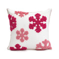 Axyaa Tufted Embroidered Christmas Cushion Cover Deer Candy Cane Gold Beige