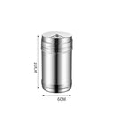Axyaa Stainless Steel Seasoning Jar for Outdoor Barbecue, Condiment Holder with Toothpick Slot