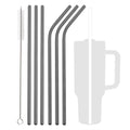 Axyaa Stainless Steel Drinking Straws Set 7Pcs with Brush Cocktail Bar for Glasses