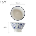 Axyaa Floral Bamboo Hat Bowl Set - High Quality Tableware for Noodles