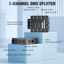 Axyaa 8-Channel Wireless DMX512 Signal Amplifier for Stage Lighting Control