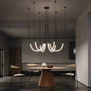 Axyaa Nordic Duplex Pendant Lamp: Minimalistic LED Soft Lighting for Living and Dining