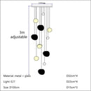 Axyaa Cobblestone Ceiling Chandelier Hanging Light Fixture for Villa Hotel Loft Stair Lighting