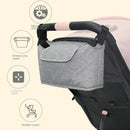 Axyaa Stroller Bag: Large Capacity Diaper Mummy Bag with Cup Holder & Bottle Organizer