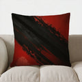 Axyaa Red & Black Abstract Pattern Throw Pillow Cover for Sofa, Bedroom & Car