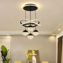 Axyaa LED Circular Dimmable Chandelier for Modern Living Spaces