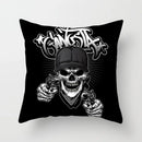Axyaa Black Grey Skull Face Pillowcase for Halloween Living Room Decor
