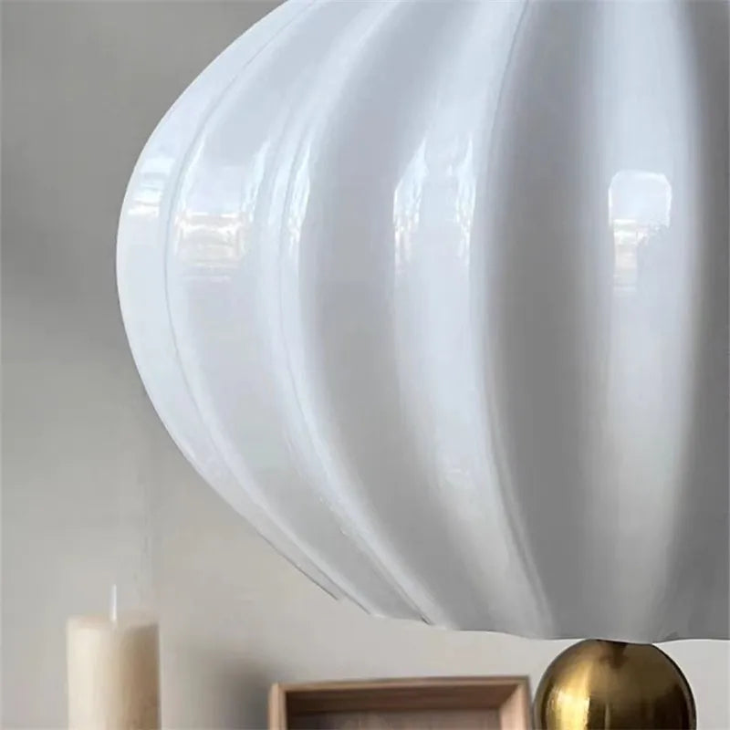 Axyaa White Glass Pendant Lamp - Post-Modern Japanese Style Dining Room Light