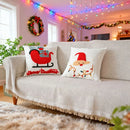 Axyaa Christmas Embroidered Pillow Cover Set - Elegant Holiday Decor for Home