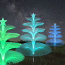 Axyaa Solar Fountain LED Lights Color Changing Christmas Tree with Stars