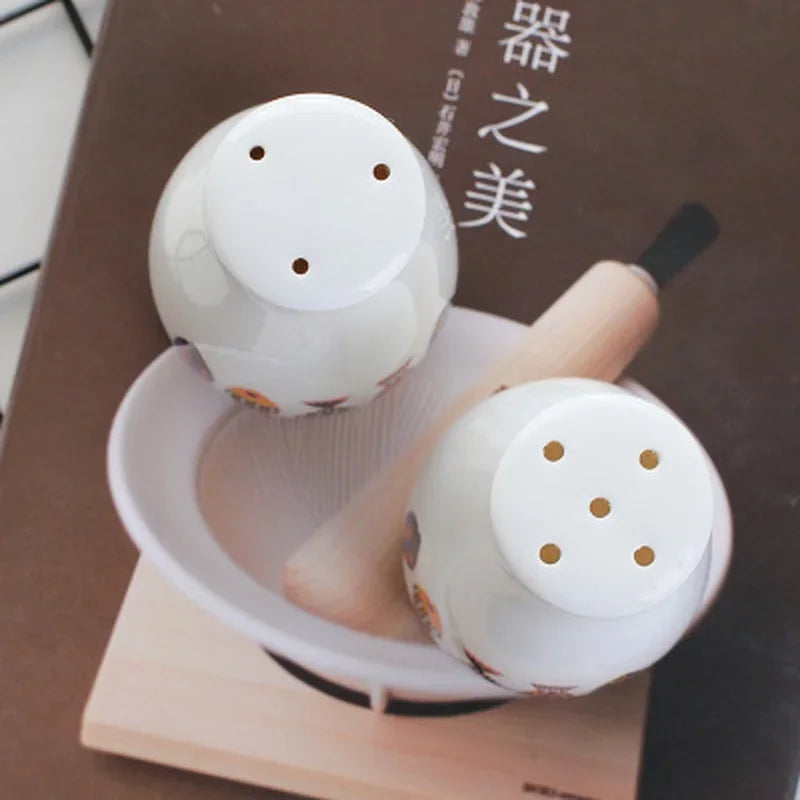Axya Ceramic Spice Bottle Set for Kitchen Seasoning.