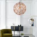 Axyaa Gold Copper Silver Etch Pendant Lights, Art Diamond Ball Hanging Lamps