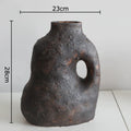Axyaa Retro Ceramic Vase with Creative Handle for Table Decoration and Flower Arrangement