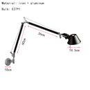 Axyaa Silver Black Metal Rotatable Wall Lamp for Bedroom Study Parlor