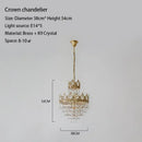 Axyaa French Style LED Crystal Chandeliers for Home Decor Lighting