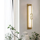 Axyaa Modern Chinese Style Marble Wall Lamp LED Light for Bedroom Living Room