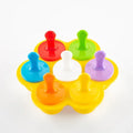 Axyaa 7-Hole Silicone Ice Cream Mold for Homemade Popsicles