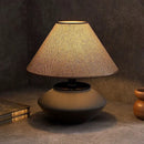 Axyaa Ceramic Black Floor Lamp with LED Light, Elegant Decor for Living Room