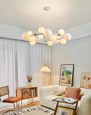 Axyaa Cream French Master Bedroom LED Pendant Light - Modern Minimalist Full Spectrum Lighting