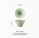 Axyaa Ceramic Horn Bowl Set - High Foot, High Aesthetic, Anti-Scalding Hat Bowl