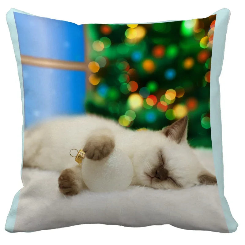 Axyaa Cute Cat Pillowcase Bubble Black  Kids Gift Decor Custom