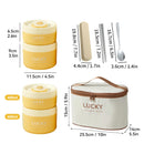 Axyaa Stainless Steel Insulated Food Jar for Hot/Cold Lunch, Leak-proof Round Jar