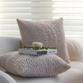 Apricot Plush Cushion Cover for Sofa and Car, 45*45 Decorative Pillow by Axyaa