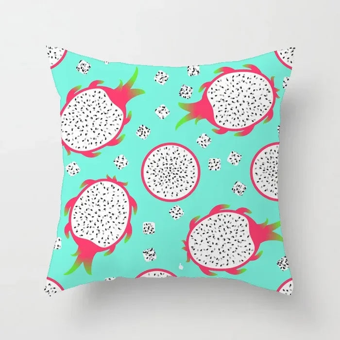 Axyaa Cartoon Watermelon Banana Print Seat Cushion Cover