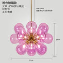 Axyaa Designer Glass Chandelier Modern LED Light Fixture for Children's Room, Living Room, Restaurant