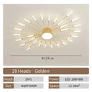Axyaa Creative Fan LED Ceiling Lamp for Modern Living Room Decor