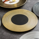 Axyaa Brushed Texture Ceramic Steak Pasta Sushi Dessert Plates for Molecular Cuisine