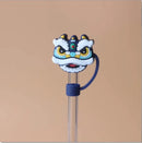Axyaa Silicone Straw Cover Cap for Stanley Cup: Cute Animal Tumbler Charm