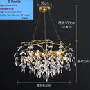 Axyaa Crystal Sky Chandelier: Elegant Ceiling Lighting for Hotel, Bedroom, Restaurant, Bar Counter