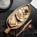 Axyaa Acacia Wood Leaf Plate - Light Luxury Tea Tray & Sushi Snack Plate