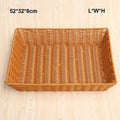 Axyaa Rattan Wicker Serving Baskets - 10 Sizes for Bread, Fruit, Vegetables