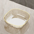 Axyaa Gold Edge Fruit Plate for Snacks, Desserts & Dried Fruits